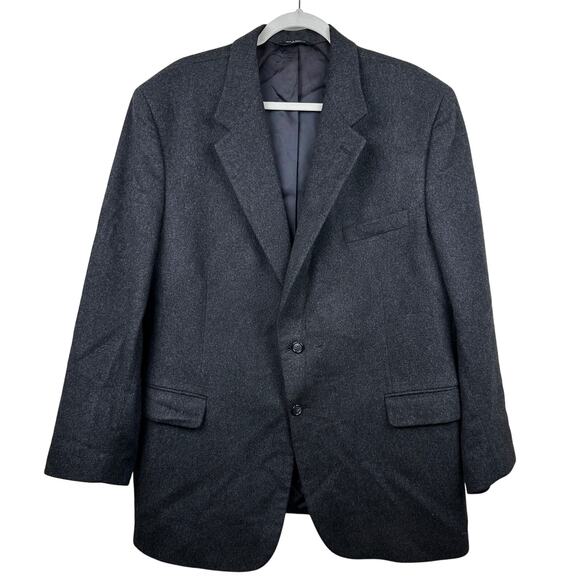 Joseph & Lyman Bloomingdales Cashmere Sport Coat Blazer Jacket Charcoal Gray 48R - Picture 1 of 13
